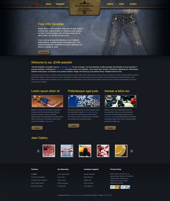 牛仔炫酷風格的設計網頁CSS下載