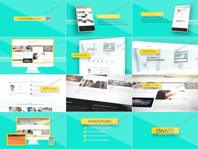 網頁開發、設計或網站營銷的宣傳演示AE工程